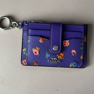 Floral Coach Keychain Wallet